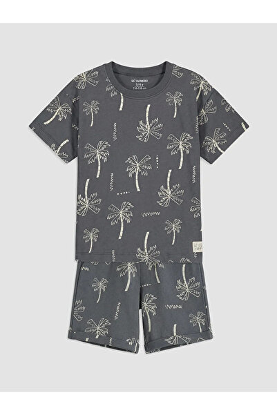 LC Waikiki Μπλουζάκι και σορτς για αγόρια με γκρι σχέδια