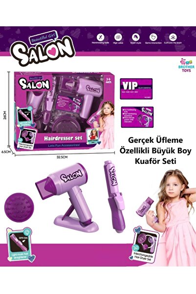 Brother Toys Oyuncak Gerçek Üflemeli Saç Şekillendirici Sesli Işıklı Maşa Ve ...