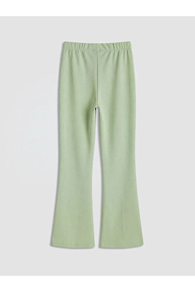 LC Waikiki Green T-Shirt and Spanish Flare Leggings for Girls