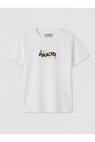 LC Waikiki Λευκό μπλουζάκι για αγόρια με στάμπα Pikachu