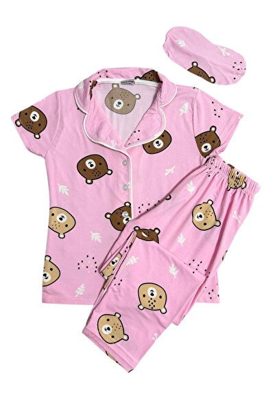 Fil Kids Κοριτσίστικο Βαμβακερό Σετ Πιτζάμες με Κοντό Μανίκι, Λιλά Κορδέλα, Λ...