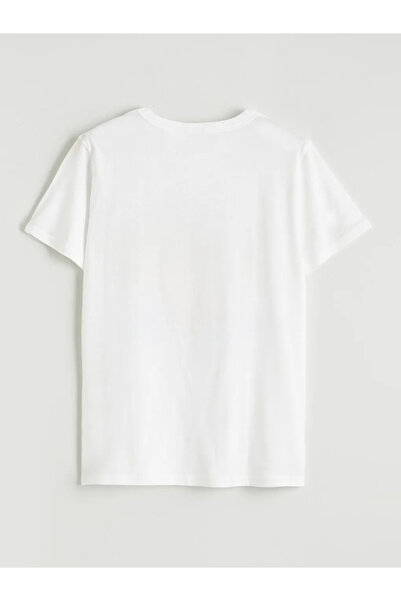 LC Waikiki Λευκό μπλουζάκι για αγόρια με στάμπα Garfield και λαιμόκοψη ποδηλάτου