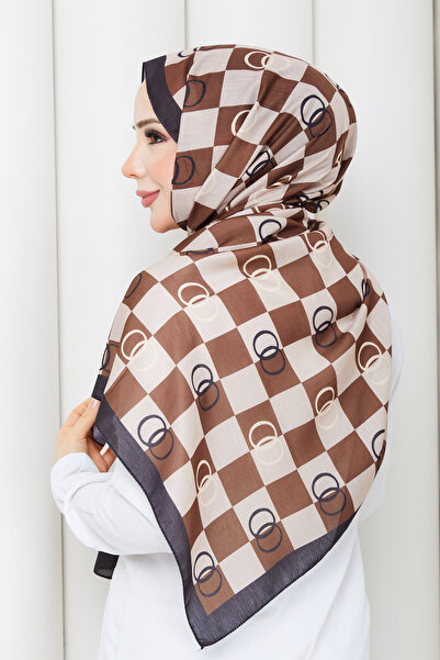 TOBAİ Ring Pattern Cotton Fiber Hijab Daily Shawl