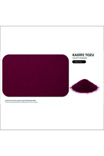 STENCİLTASARIM Stencil Tasarım Bordo Kadife Tozu 20 gr (200ml)