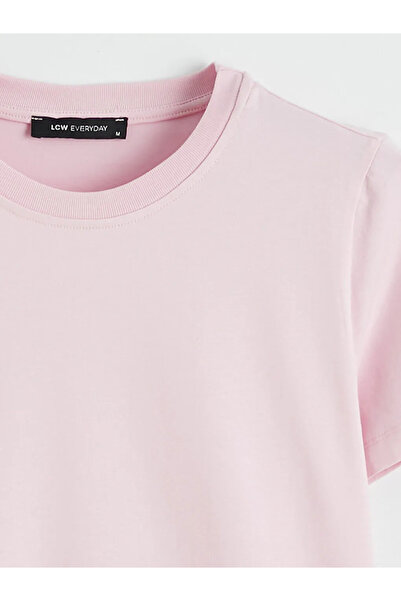 LC Waikiki Ροζ Μπλουζάκι Γυναικείου Crew Neck