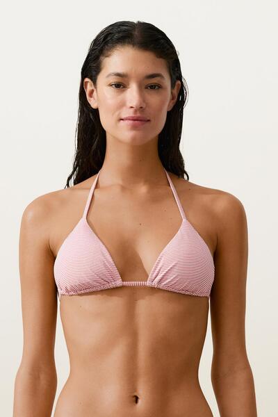 Oysho Çizgili üçgen bikini üstü