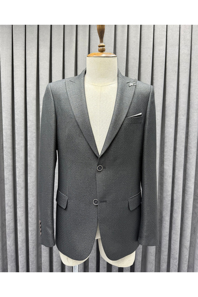 Avni Ceylan Ανδρικό μπουφάν με μαύρο υφασμάτινο κάλυμμα και τσέπες