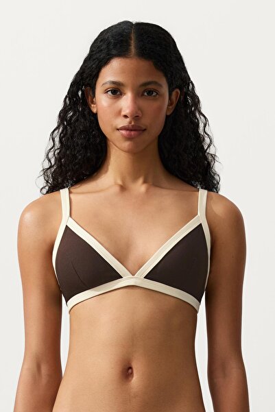 Oysho Kontrast şeritli üçgen bikini üstü