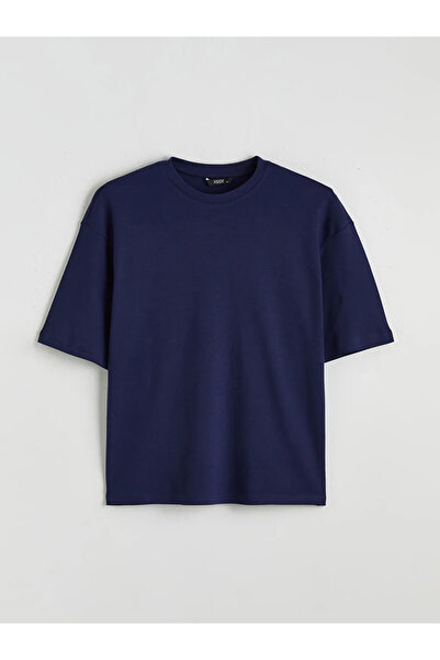 LC Waikiki Tricou pentru bărbați, albastru bleumarin, cu guler rotund