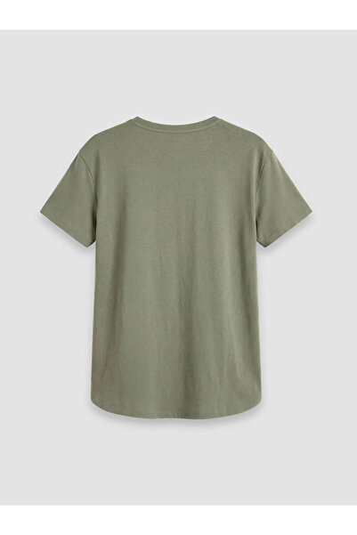 LC Waikiki Γυναικείο αθλητικό μπλουζάκι Khaki Crew Neck Oversize