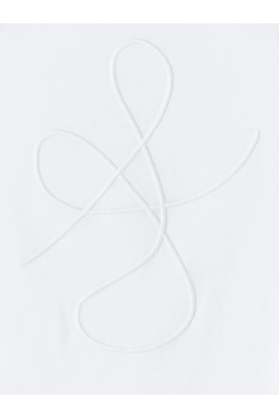 LC Waikiki Λευκό γυναικείο μπλουζάκι με λαιμόκοψη Με κέντημα