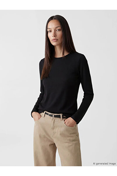 LC Waikiki Μαύρο Γυναικείο Κορμάκι Soft Touch