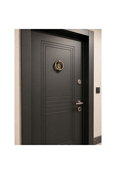 KOLDOOR Rivax Mat Antik Sarı Halka Tak Tak Ve Saten Kapı Dürbünü 50x90 mm