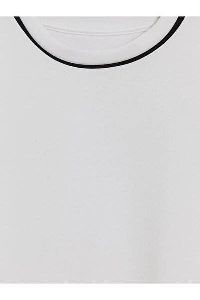 LC Waikiki Λευκό Γυναικείο Αθλητικό Μπλουζάκι Soft Touch Crop