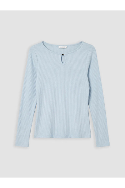 LC Waikiki Γυναικείο κορμάκι μπλε με λαιμόκοψη