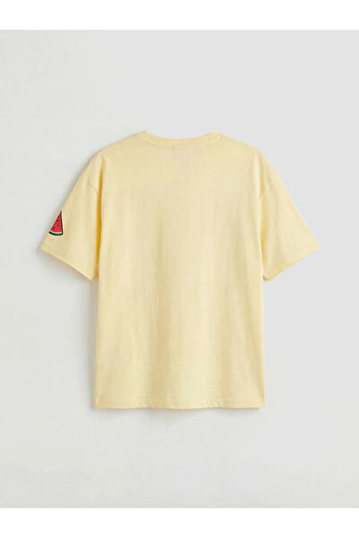 LC Waikiki Κίτρινο μπλουζάκι για κορίτσια με στάμπα Hello Kitty και λαιμόκοψη...