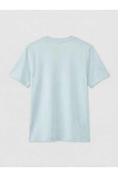 LC Waikiki Μπλε Ριχτό Γυναικείο T-Shirt