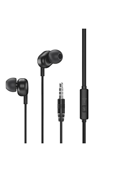 dalip In-Ear Headphones with Microphone, Black Bass Boost, Black, HUR-BBL6404
