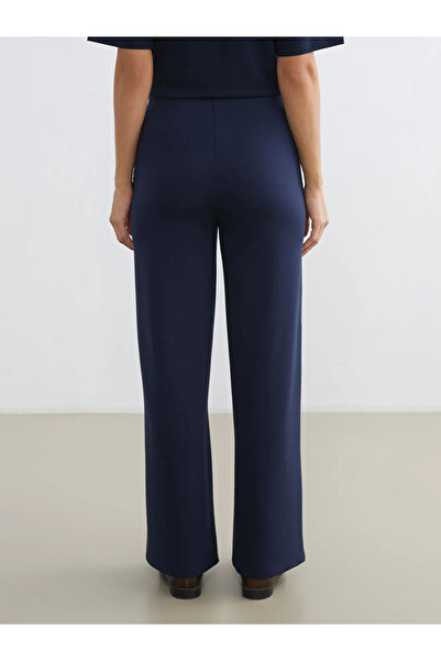 LC Waikiki Γυναικείο παντελόνι με ελαστική μέση σε μπλε ναυτικό χρώμα