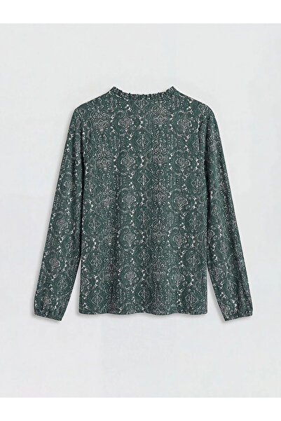 LC Waikiki Μπλούζα με πράσινο μοτίβο με γιακά