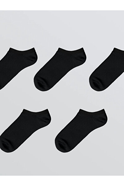 LC Waikiki Μαύρες γυναικείες κάλτσες με επίπεδη μύτη, συσκευασία 5 τεμαχίων
