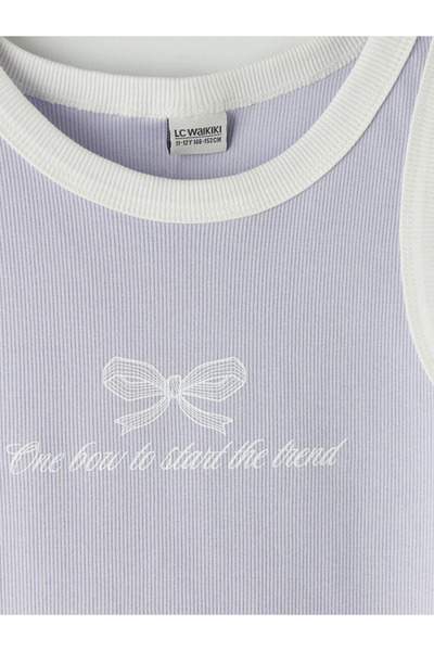 LC Waikiki Λιλά Παιδικό Αθλητικό Τοπ με Σχέδιο Λιλά για Κορίτσια