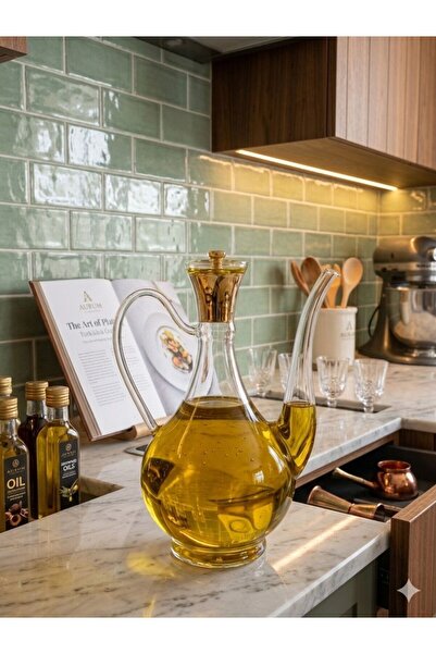 Hellomani Borosilicate Glass Glorry Oil Bottle or Vinegar Bottle 700 ml 1 Pie...