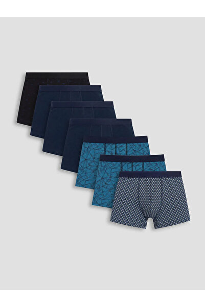 LC Waikiki Siyah Standart Kalıp Pamuklu Erkek Boxer 7'li