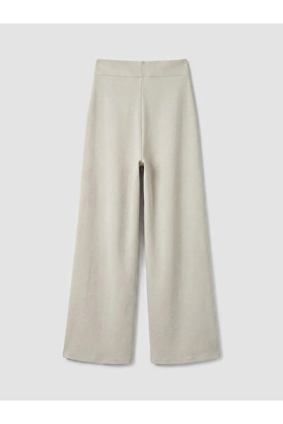 LC Waikiki Γκρι γυναικείο παντελόνι φόρμας με ελαστική μέση και απαλή υφή