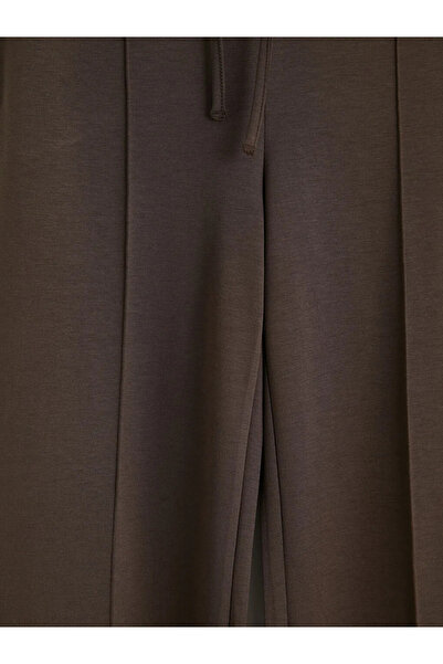 LC Waikiki Γυναικείο παντελόνι αθλητικό καφέ με ελαστική μέση, απαλό στο περι...