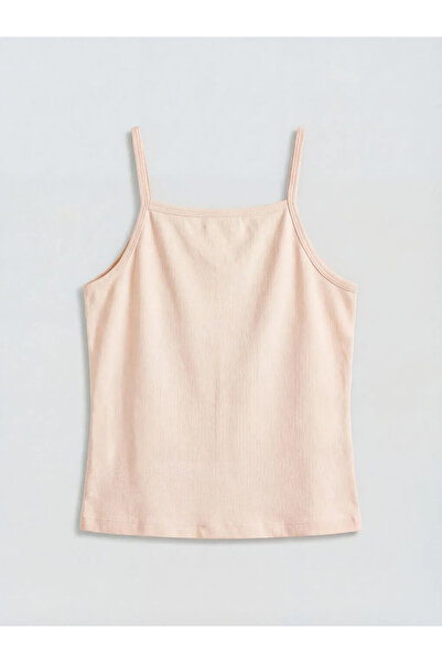 LC Waikiki Pink Printed Girls' String Strap Tank Top