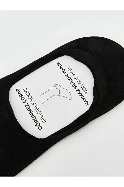 LC Waikiki Μαύρες αντιολισθητικές ανδρικές κάλτσες μπαλαρίνας με τακούνι από ...