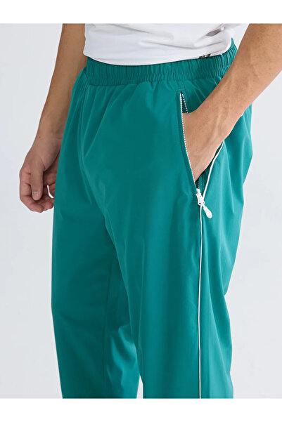 LC Waikiki Ανδρικό φούτερ παντελόνι jogger με ρίγες σε πράσινο χρώμα, χαλαρή ...