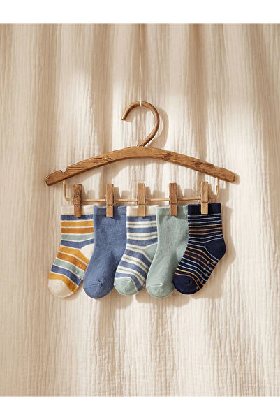 LC Waikiki Ecru Baby Boy Socks 5-Pack