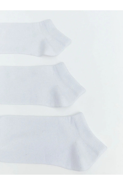 LC Waikiki Λευκά Γυναικεία Μποτάκια Κάλτσες 3 τεμαχίων