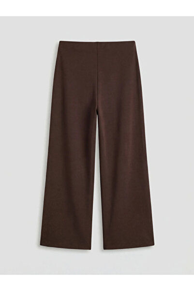 LC Waikiki Γυναικείο παντελόνι αθλητικό καφέ με ελαστική μέση, απαλό στο περι...