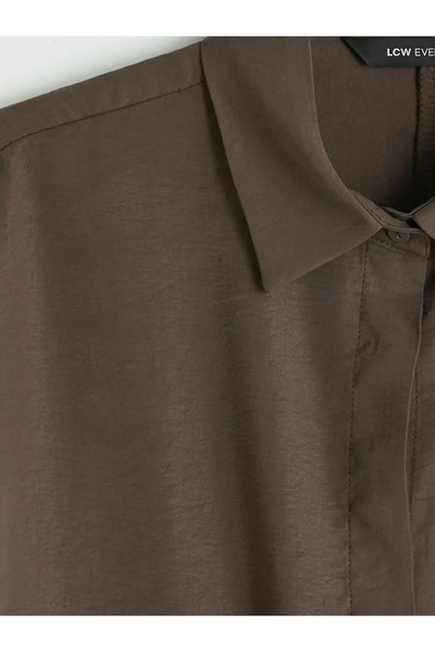 LC Waikiki Καφέ Oversize Μπλούζα με κορδόνι