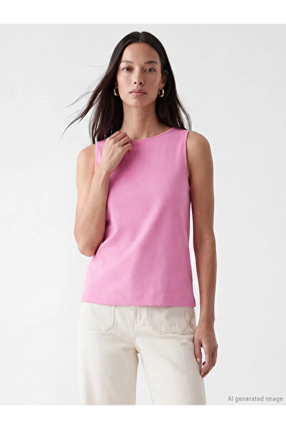 LC Waikiki Ροζ Γυναικείο Αθλητικό Τοπ με Λαιμόκοψη Καγιάκ