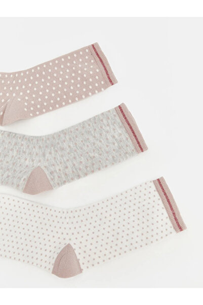 LC Waikiki Ροζ πουά γυναικείες κάλτσες 5 τεμαχίων