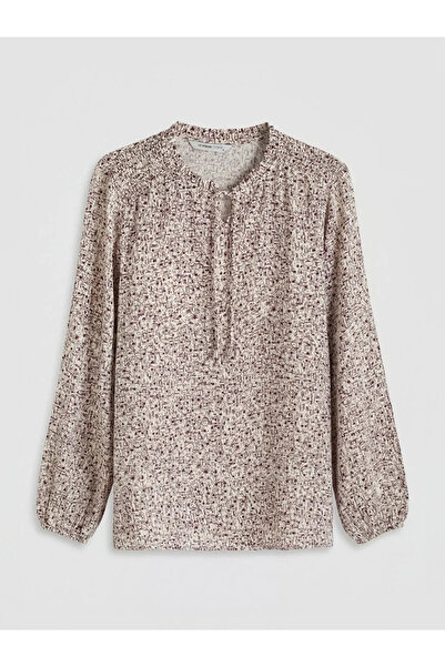 LC Waikiki Μπλούζα με μοτίβο με γιακά με κορδόνια