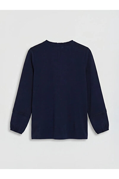 LC Waikiki Μπλούζα με κέντημα σε γιακά σε σκούρο μπλε χρώμα