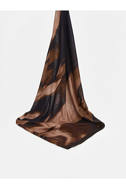 LC Waikiki Γυναικείο σάλι με καφέ σχέδιο