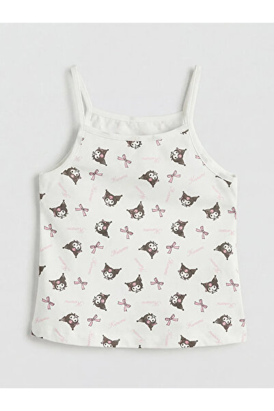 LC Waikiki Pink Kuromi Printed Girls' Tank Top with String Straps, 2-Piece Set
