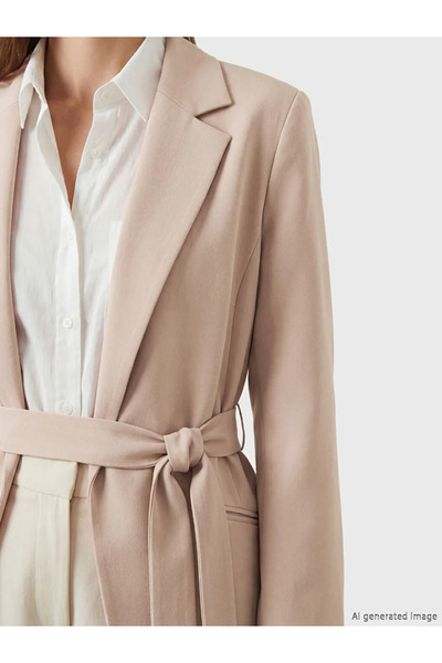 LC Waikiki Ροζ γυναικείο μπλέιζερ με ζώνη στη μέση