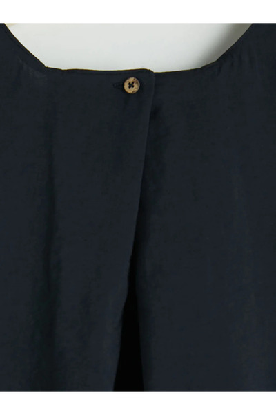 LC Waikiki Μαύρο φόρεμα σε γραμμή Α από μείγμα υφασμάτων Modal