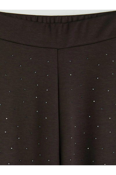 LC Waikiki Καφέ Γυναικείο Παντελόνι Φόρμας Soft Touch Stone