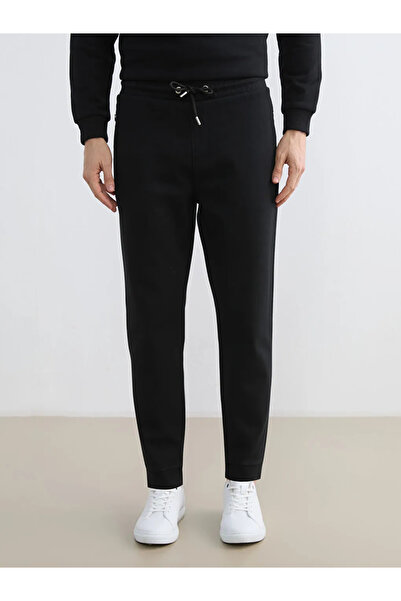 LC Waikiki Μαύρο ανδρικό παντελόνι Jogger Standard Fit