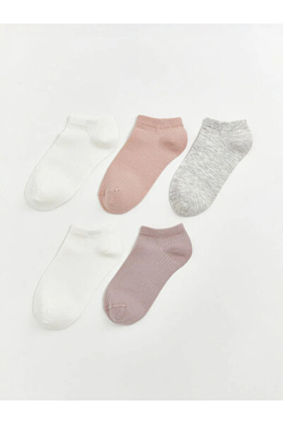 LC Waikiki Εκρού Γυναικείες Κάλτσες Μποτάκια 5 τεμαχίων