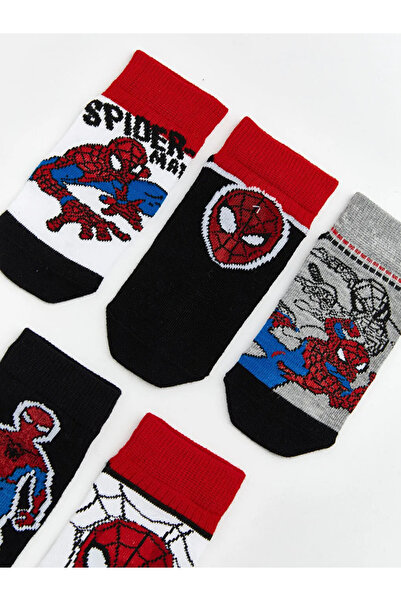 LC Waikiki Μικτές κάλτσες-μποτάκια για αγόρια με σχέδια Spider-Man, συσκευασί...