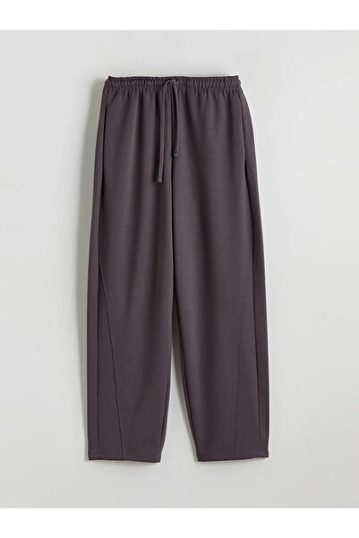 LC Waikiki Μωβ γυναικεία φούτερ παντελόνια με ελαστική μέση